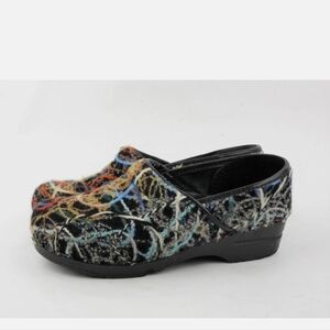 DANSKO Black Multicolored Tweed Nursing Clogs - Size 10